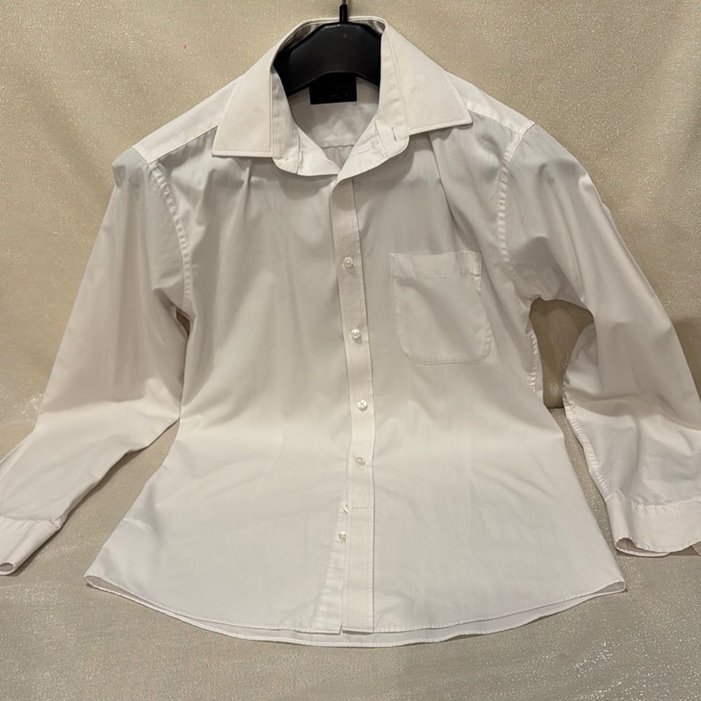 Classic White Men's Dress Shirt